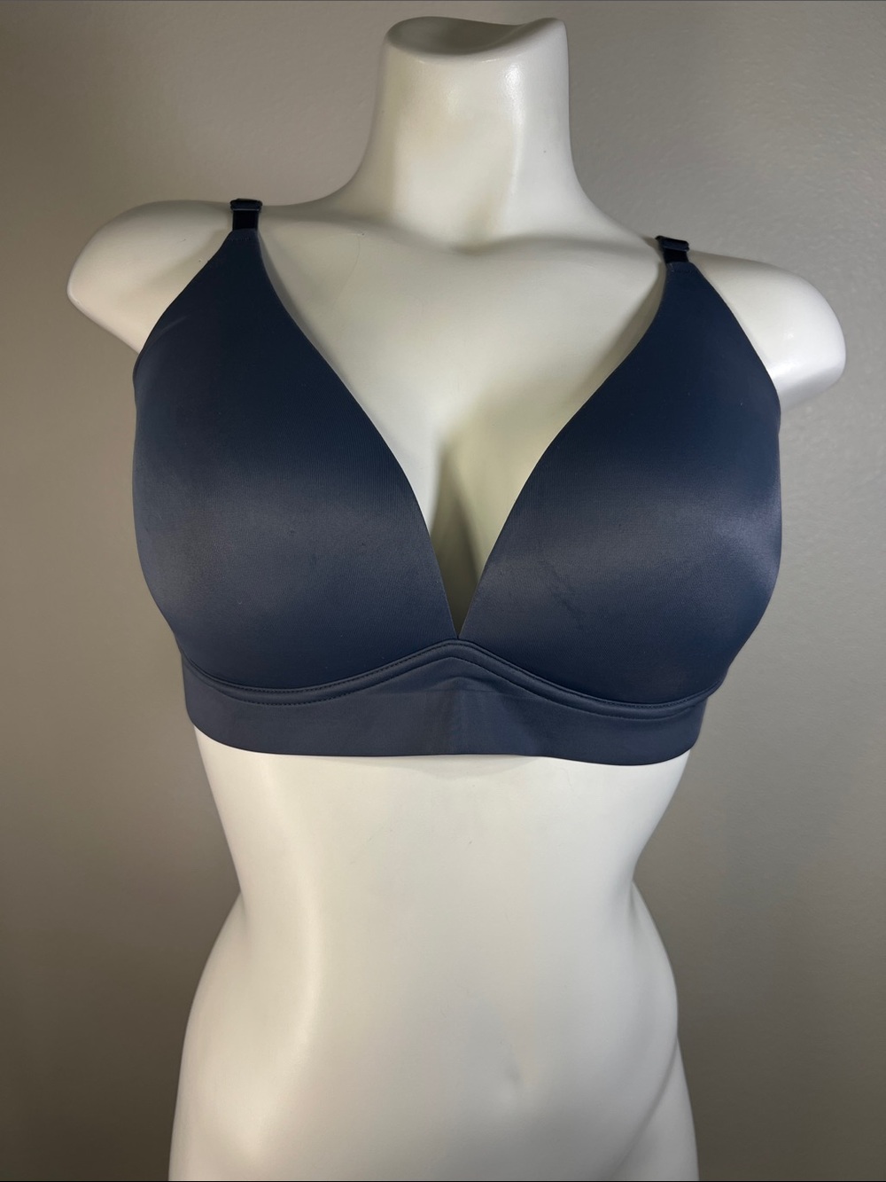 Soma Smooth Navy Blue Enbliss Luxe Plunge Bralette LARGE